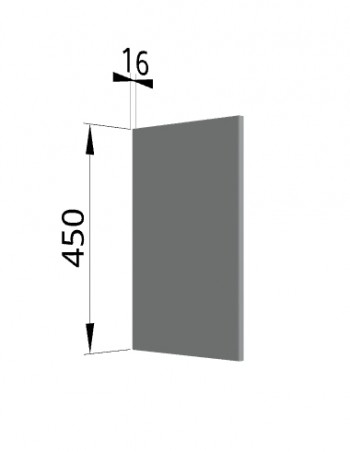 Панель торцевая (для шкафа горизонтального высокого) ВПГ Гарда, Империя, Ройс (Серый Эмалит) в Нижней Пойме - nizhnyaya-pojma.mebel54.com | фото