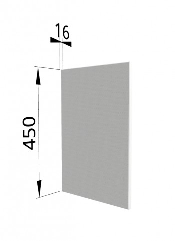 Панель торцевая (для шкафа горизонтального высокого) ВПГ Квадро (Белая кожа) в Нижней Пойме - nizhnyaya-pojma.mebel54.com | фото