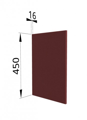 Панель торцевая (для шкафа горизонтального высокого) ВПГ Квадро (Красная кожа) в Нижней Пойме - nizhnyaya-pojma.mebel54.com | фото