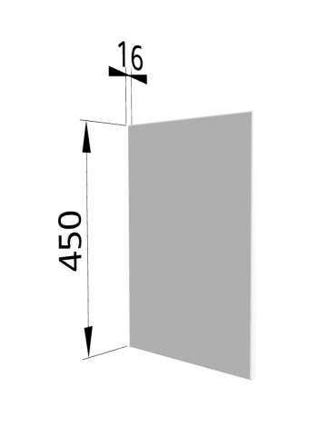 Панель торцевая (для шкафа горизонтального высокого) ВПГ Ройс (Белый софт) в Нижней Пойме - nizhnyaya-pojma.mebel54.com | фото