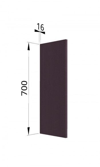 Панель торцевая (для шкафа верхнего) П Тито, Гарда (Пурпур) в Нижней Пойме - nizhnyaya-pojma.mebel54.com | фото