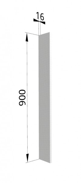 Панель торцевая (для шкафа верхнего торцевого высокого) ВПТ 400 Капри (Липа белый) в Нижней Пойме - nizhnyaya-pojma.mebel54.com | фото
