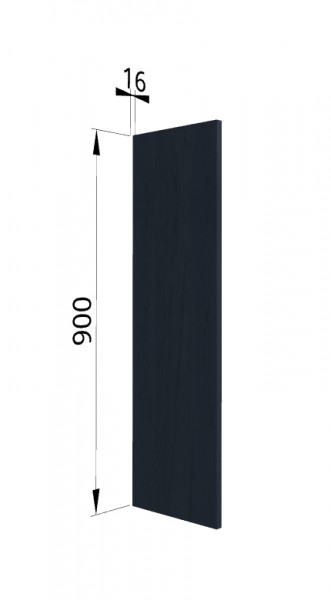 Панель торцевая (для шкафа верхнего высокого) ВП Гарда (Джинс) в Нижней Пойме - nizhnyaya-pojma.mebel54.com | фото