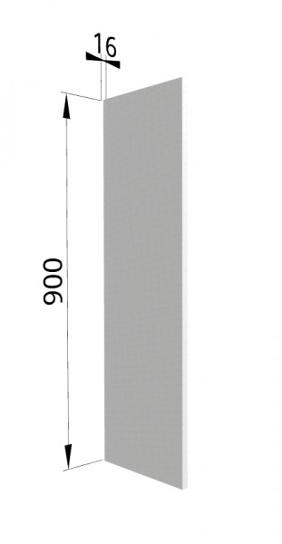 Панель торцевая (для шкафа верхнего высокого) ВП Капри (Липа белый) в Нижней Пойме - nizhnyaya-pojma.mebel54.com | фото