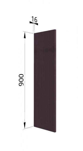 Панель торцевая (для шкафа верхнего высокого) ВП Тито, Гарда (Пурпур) в Нижней Пойме - nizhnyaya-pojma.mebel54.com | фото