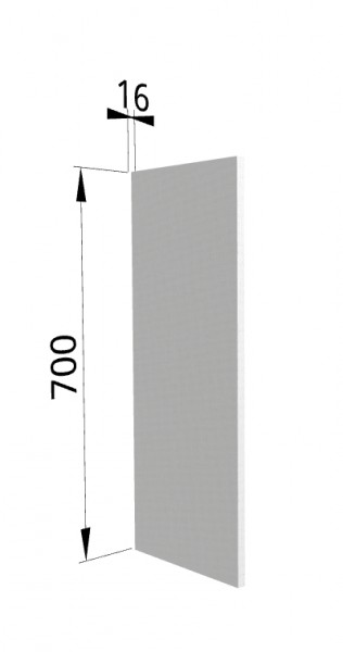 Панель торцевая (для шкафа верхнего высотой 700 мм) П Мелисса (Белый скин) в Нижней Пойме - nizhnyaya-pojma.mebel54.com | фото