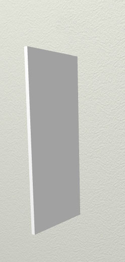 Панель торцевая П Капля (для шкафа верхнего) Белый в Нижней Пойме - nizhnyaya-pojma.mebel54.com | фото