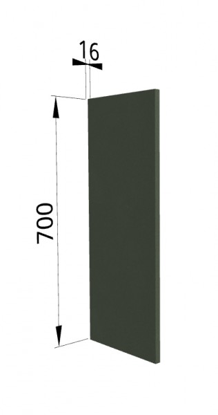 Панель торцевая П Квадро (для шкафа верхнего) Оливково-зеленый в Нижней Пойме - nizhnyaya-pojma.mebel54.com | фото