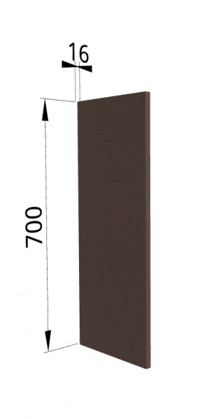 Панель торцевая П Квадро (для шкафа верхнего) Шоколад кожа в Нижней Пойме - nizhnyaya-pojma.mebel54.com | фото