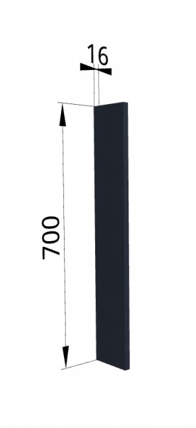 Панель торцевая ПТ 400 Квадро (для шкафа торцевого верхнего) Черника в Нижней Пойме - nizhnyaya-pojma.mebel54.com | фото