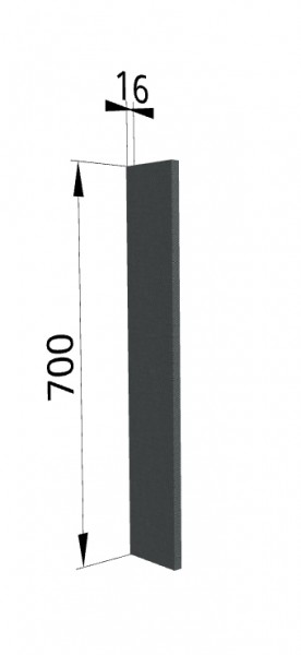 Панель торцевая ПТ 400 Квадро (для шкафа торцевого верхнего) Железо в Нижней Пойме - nizhnyaya-pojma.mebel54.com | фото