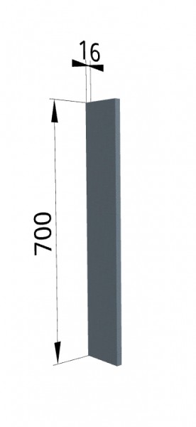 Панель торцевая ПТ 400 Квадро (для шкафа торцевого верхнего) Лунный свет в Нижней Пойме - nizhnyaya-pojma.mebel54.com | фото