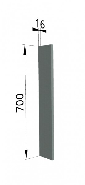 Панель торцевая ПТ 400 Квадро (для шкафа торцевого верхнего) Нарцисс в Нижней Пойме - nizhnyaya-pojma.mebel54.com | фото