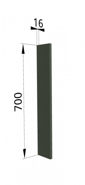 Панель торцевая ПТ 400 Квадро (для шкафа торцевого верхнего) Оливково-зеленый в Нижней Пойме - nizhnyaya-pojma.mebel54.com | фото