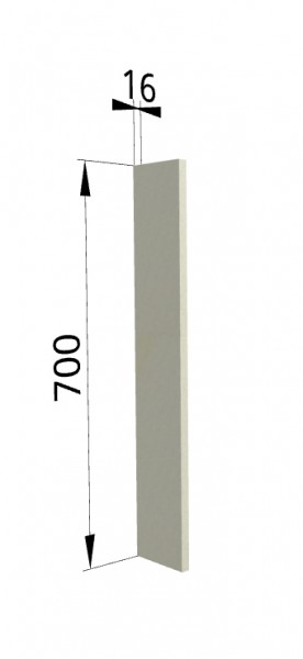 Панель торцевая ПТ 400 Квадро (для шкафа торцевого верхнего) Ваниль кожа в Нижней Пойме - nizhnyaya-pojma.mebel54.com | фото