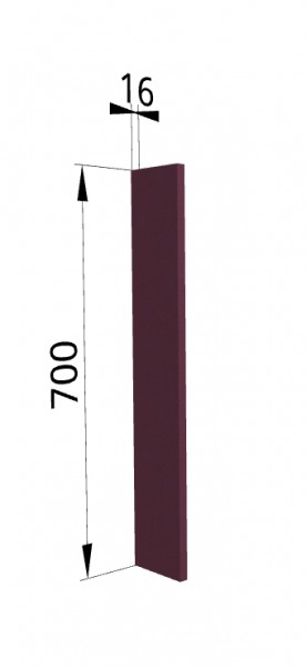 Панель торцевая ПТ 400 Квадро (для шкафа торцевого верхнего) Виноград в Нижней Пойме - nizhnyaya-pojma.mebel54.com | фото