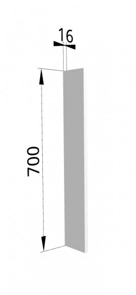 Панель торцевая ПТ 400 Ройс (для шкафа торцевого верхнего) Белый софт в Нижней Пойме - nizhnyaya-pojma.mebel54.com | фото