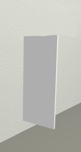 Панель торцевая СТ 400 Капля (для шкафа торцевого нижнего) Белый в Нижней Пойме - nizhnyaya-pojma.mebel54.com | фото