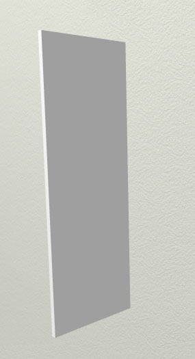 Панель торцевая ВП Капля (для шкафа верхнего высокого) Белый в Нижней Пойме - nizhnyaya-pojma.mebel54.com | фото