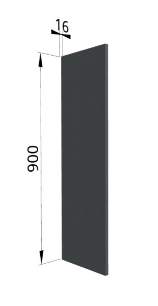 Панель торцевая ВП Квадро (для шкафа верхнего высокого) Железо в Нижней Пойме - nizhnyaya-pojma.mebel54.com | фото