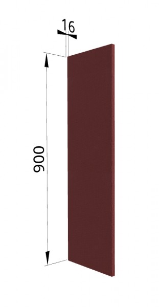 Панель торцевая ВП Квадро (для шкафа верхнего высокого) Красная кожа в Нижней Пойме - nizhnyaya-pojma.mebel54.com | фото