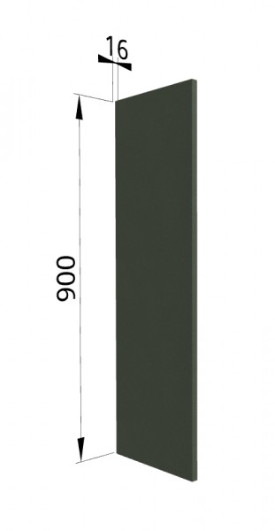Панель торцевая ВП Квадро (для шкафа верхнего высокого) Оливково-зеленый в Нижней Пойме - nizhnyaya-pojma.mebel54.com | фото