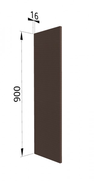 Панель торцевая ВП Квадро (для шкафа верхнего высокого) Шоколад кожа в Нижней Пойме - nizhnyaya-pojma.mebel54.com | фото