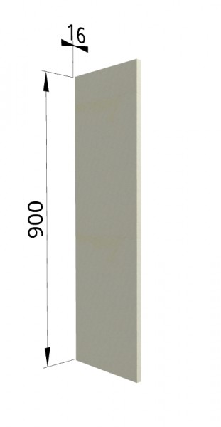 Панель торцевая ВП Квадро (для шкафа верхнего высокого) Ваниль кожа в Нижней Пойме - nizhnyaya-pojma.mebel54.com | фото