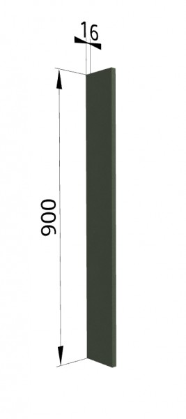 Панель торцевая ВПТ 400 Квадро (для шкафа торцевого верхнего) Оливково-зеленый в Нижней Пойме - nizhnyaya-pojma.mebel54.com | фото