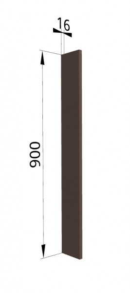 Панель торцевая ВПТ 400 Квадро (для шкафа торцевого верхнего) Шоколад кожа в Нижней Пойме - nizhnyaya-pojma.mebel54.com | фото