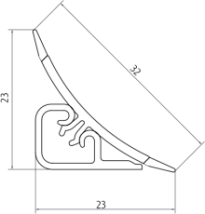 Плинтус LB-23, L=3000мм, черный в Нижней Пойме - nizhnyaya-pojma.mebel54.com | фото