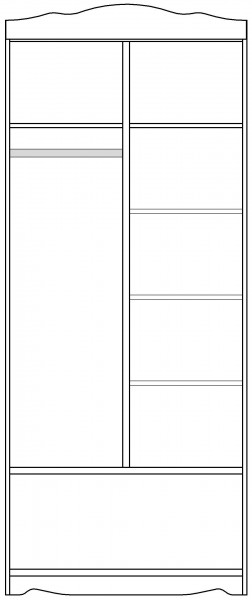 Шкаф 2-х створчатый серии Иллюзия 33 Сиреневый в Нижней Пойме - nizhnyaya-pojma.mebel54.com | фото