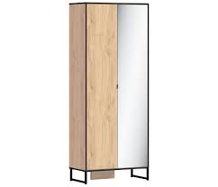 Шкаф 2х дверный с зеркалом Лофт СБ-3111 (Дуб Минерва) в Нижней Пойме - nizhnyaya-pojma.mebel54.com | фото