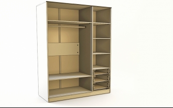 Шкаф 3-х створчатый с ящиками Флёр (Белый/корпус Клен) в Нижней Пойме - nizhnyaya-pojma.mebel54.com | фото