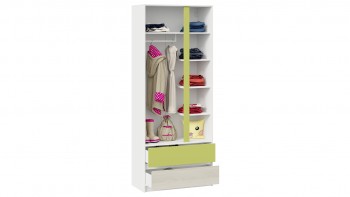 Шкаф для одежды комбинированный «Сканди» Дуб Гарден/Белый/Зеленый в Нижней Пойме - nizhnyaya-pojma.mebel54.com | фото