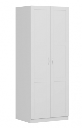 Шкаф двухдверный Пегас сборный белый в Нижней Пойме - nizhnyaya-pojma.mebel54.com | фото