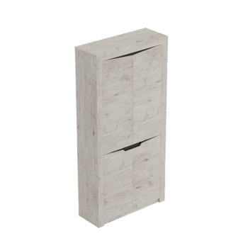 Шкаф двухдверный Соренто с комплектом полок (3 шт) Дуб бонифаций/Кофе структурный матовый в Нижней Пойме - nizhnyaya-pojma.mebel54.com | фото