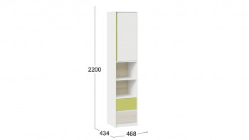 Шкаф комбинированный «Сканди» Дуб Гарден/Белый/Зеленый в Нижней Пойме - nizhnyaya-pojma.mebel54.com | фото