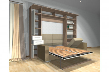 Шкаф-кровать с диваном Каролина в Нижней Пойме - nizhnyaya-pojma.mebel54.com | фото