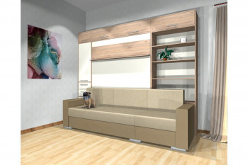 Шкаф-кровать с диваном Каролина в Нижней Пойме - nizhnyaya-pojma.mebel54.com | фото