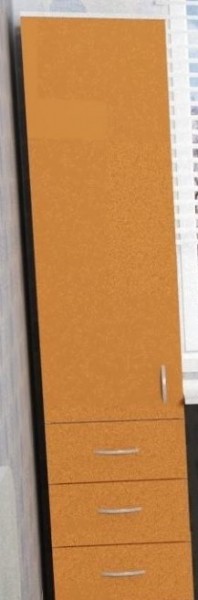 Шкаф-пенал №1 (полуоткрытый) Винтерберг/Оранжевый в Нижней Пойме - nizhnyaya-pojma.mebel54.com | фото