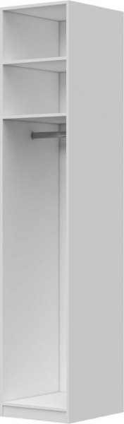 Шкаф ШР-1 зеркало, левый, Вива (Белый/Белый глянец/Платина) в Нижней Пойме - nizhnyaya-pojma.mebel54.com | фото