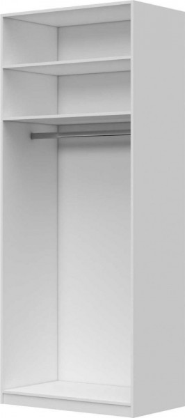 Шкаф ШР-2 зеркало, Вива (Белый/Белый глянец/Платина) в Нижней Пойме - nizhnyaya-pojma.mebel54.com | фото