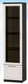 Шкаф средний с ящиком и стеклодверью ДЛЯ ГОСТИНОЙ ШСЯС-450 Венге/Дуб выбеленный в Нижней Пойме - nizhnyaya-pojma.mebel54.com | фото