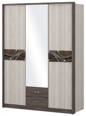 Шкаф трехстворчаты с зеркалом Шк68.1 Николь в Нижней Пойме - nizhnyaya-pojma.mebel54.com | фото