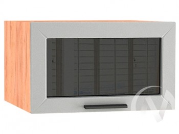 Шкаф верхний Глетчер ШВГС 610 (Гейнсборо силк/дуб крафт/горизонт/стекло) в Нижней Пойме - nizhnyaya-pojma.mebel54.com | фото