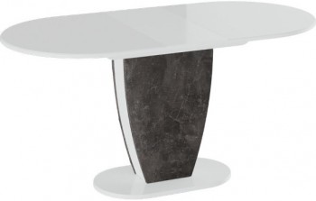 Стол обеденный «Монреаль» Тип 1 (Белый глянец/Моод темный) в Нижней Пойме - nizhnyaya-pojma.mebel54.com | фото