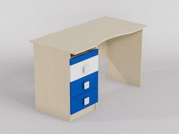 Стол (столешница с выемкой) Скай люкс (Синий/Белый/корпус Клен) в Нижней Пойме - nizhnyaya-pojma.mebel54.com | фото