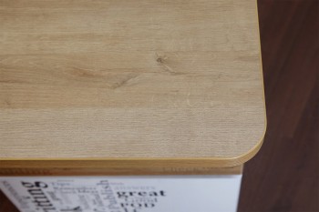 Стол угловой с ящиками «Оксфорд» (Ривьера/Белый с рисунком) в Нижней Пойме - nizhnyaya-pojma.mebel54.com | фото
