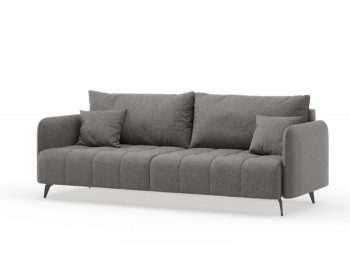 Валериан диван трёхместный прямой Стальной, ткань RICO FLEX 9292 в Нижней Пойме - nizhnyaya-pojma.mebel54.com | фото